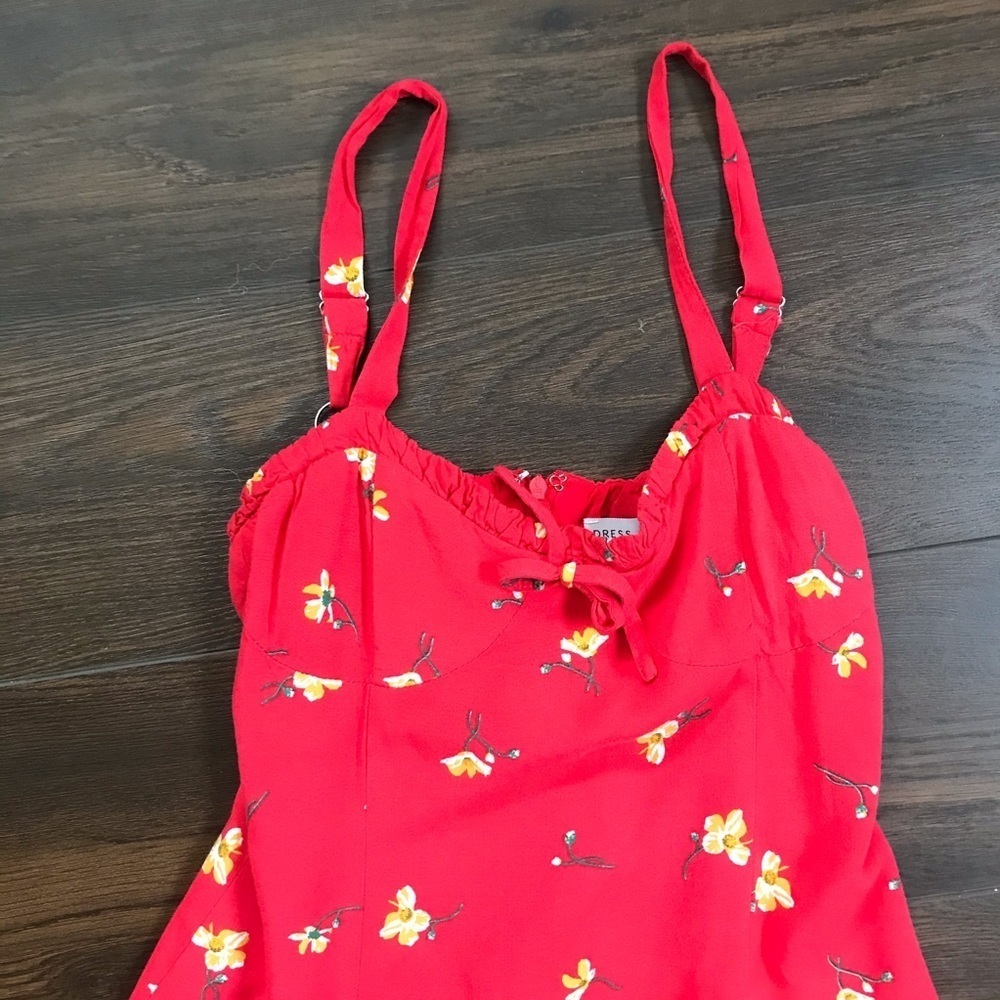 Dress forum red floral mini dress - Picture 2 of 4
